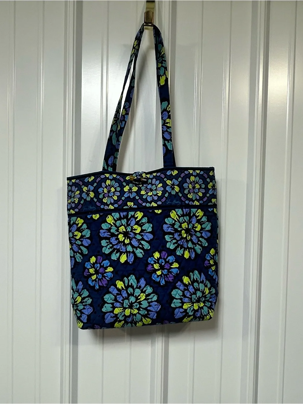 Vera Bradley Indigo Pop Handbag Tote Bag & Wallet - 2012 retired Colorful